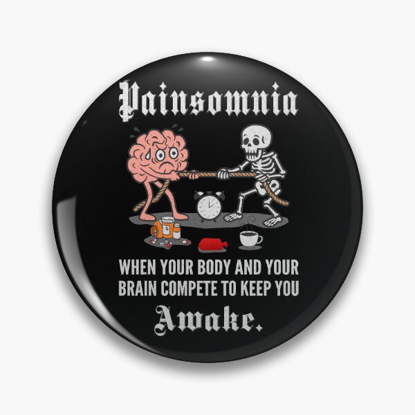 Item preview, Insomnia Tug-of-War – Brain vs Pain Cartoon designed and sold by Jesabee Designs.