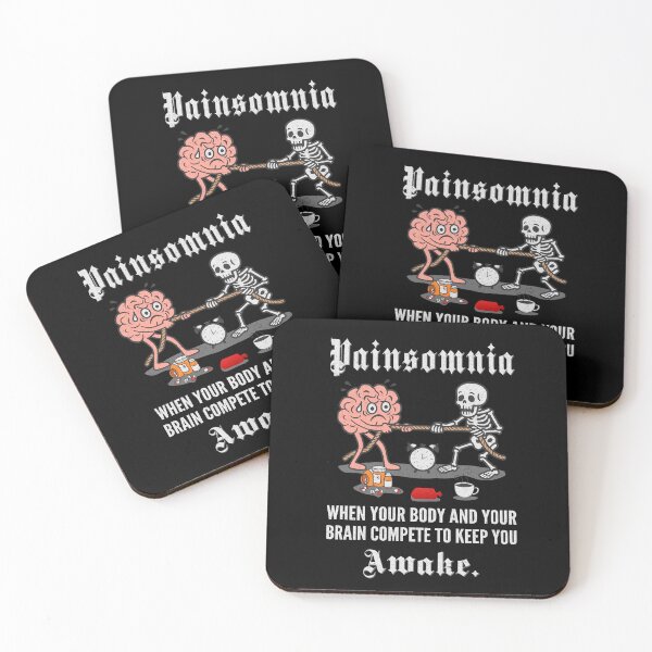 Item preview, Insomnia Tug-of-War – Brain vs Pain Cartoon designed and sold by Designs by Jesabee.