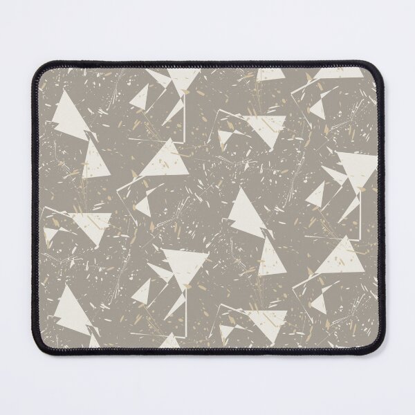 Item preview, Warm Neutral Triangles Warm Gray Linen designed and sold by Kreativa1.