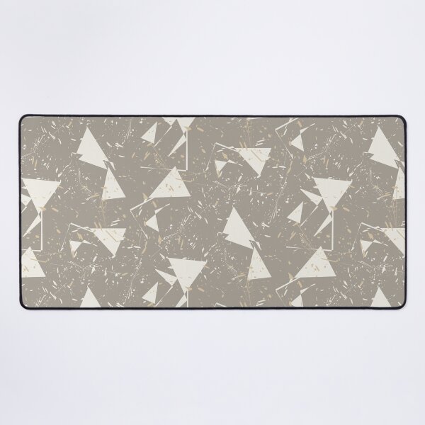 Item preview, Warm Neutral Triangles Warm Gray Linen designed and sold by Kreativa1.