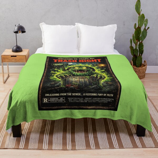 Item preview, Trash Night Retro Horror Monster Movie Poster Parody Shirt designed and sold by GhostDawgs.