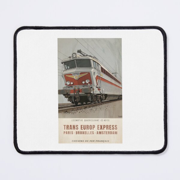 Item preview, Vintage Trans Europ Express CC 40100 Locomotive Poster designed and sold by CharlieDesings.