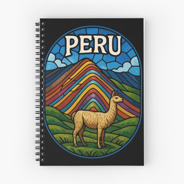 Item preview, Vinicunca Peru Llama Stained Glass Art Travel designed and sold by TomFrontierArt.