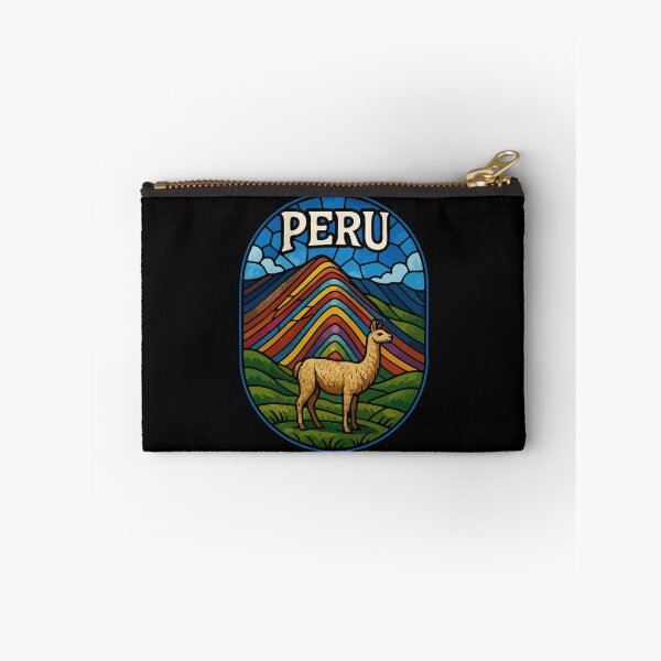 Item preview, Vinicunca Peru Llama Stained Glass Art Travel designed and sold by TomFrontierArt.