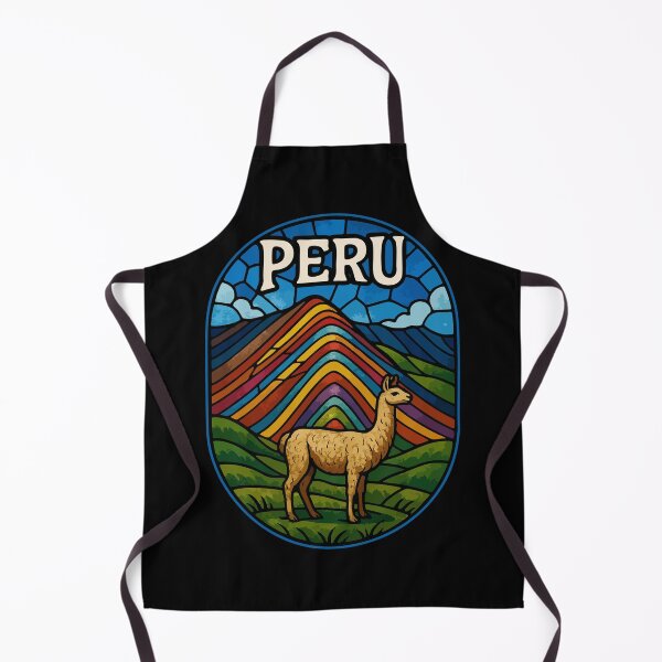 Item preview, Vinicunca Peru Llama Stained Glass Art Travel designed and sold by TomFrontierArt.