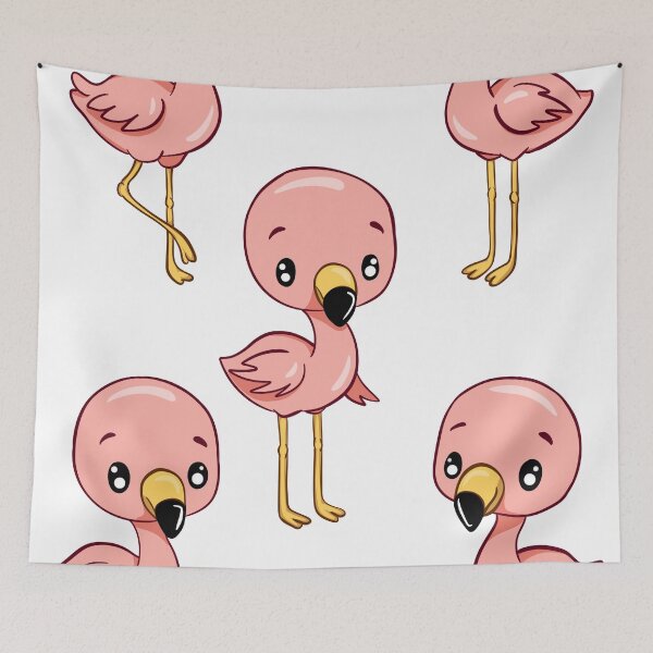 Item preview, Cute Kawaii Flamingo Stick Pack - Pink Bird Stickers designed and sold by LYAN-STORE.