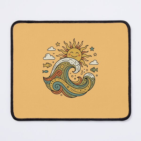 Item preview, Sunlit Ocean with Playful Fish designed and sold by Seraya-Store.
