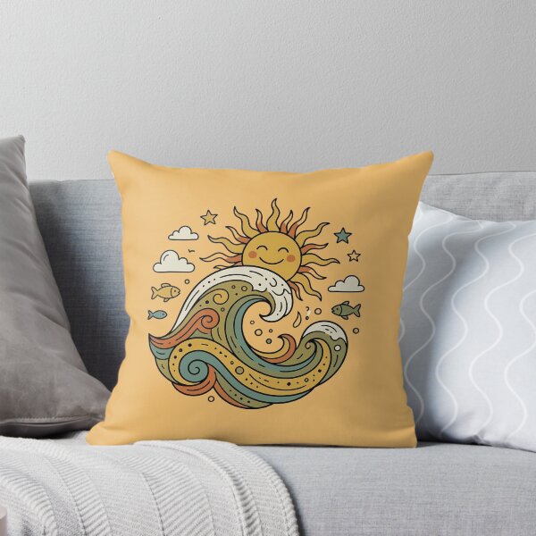 Item preview, Sunlit Ocean with Playful Fish designed and sold by Seraya-Store.