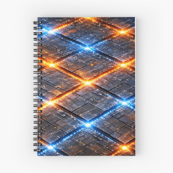 Item preview, Futuristic Microchip Grid Pattern designed and sold by QuantumOasis.