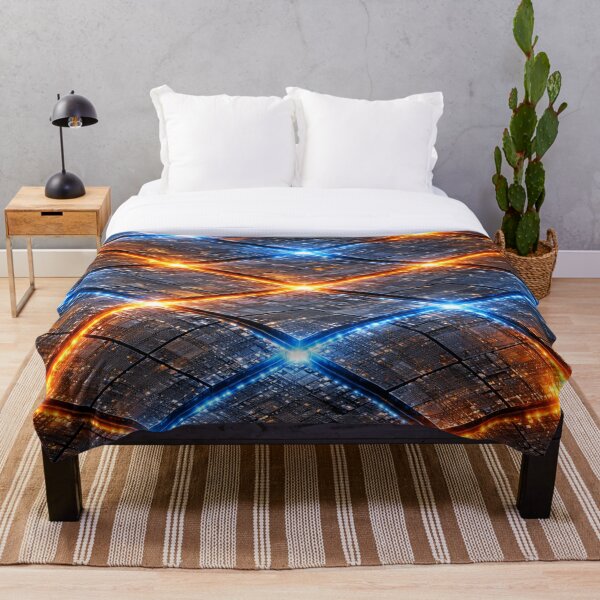Item preview, Futuristic Microchip Grid Pattern designed and sold by QuantumOasis.