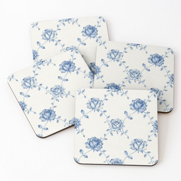 Item preview, Blue Roses Seamless Pattern – Elegant Watercolor Floral Botanical Design designed and sold by Goca Shop.