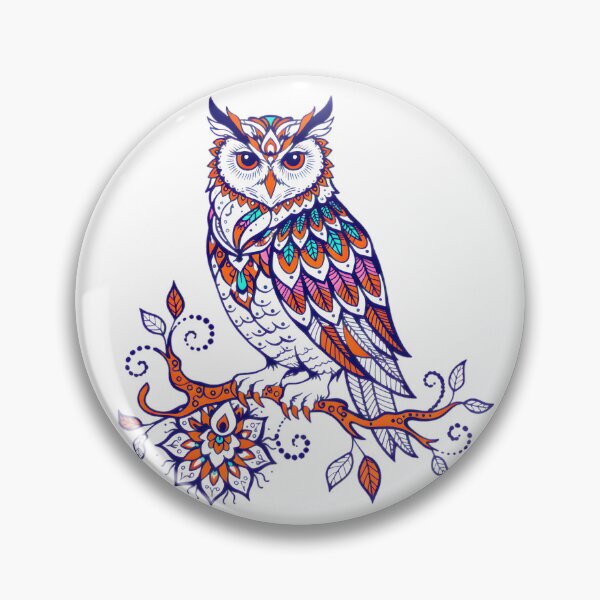 Item preview, Boho Mandala Owl – Colorful Ornamental Owl Illustration, Folk Art Bird Design designed and sold by ArcticFoxStudio.