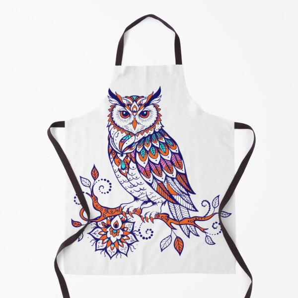 Aperçu de l'œuvre Hibou Mandala Boho – Illustration de hibou ornemental coloré, motif d'oiseau d'art populaire créée et vendue par ArcticFoxStudio.