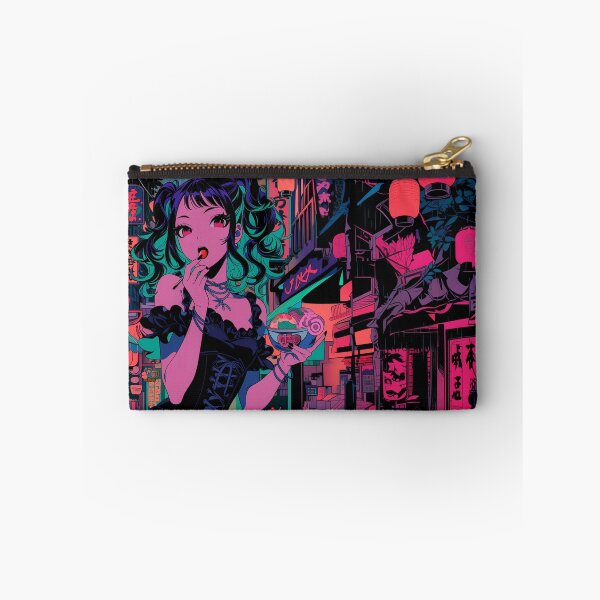 Item preview, Dahlia's Sweet Find Neo Tokyo Dessert Stall | Cyberpunk Anime Girl Parfait Neon Art | Nyx Neon designed and sold by Nyx Creates.