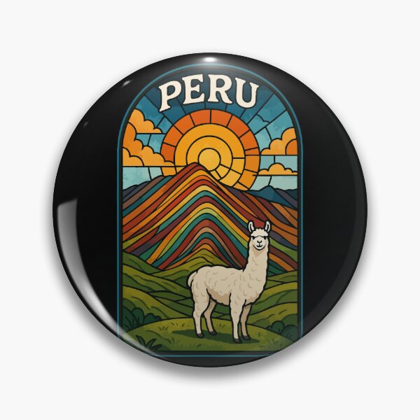 Item preview, Vinicunca Peru Llama Stained Glass Travel designed and sold by TomFrontierArt.
