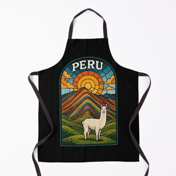 Item preview, Vinicunca Peru Llama Stained Glass Travel designed and sold by TomFrontierArt.