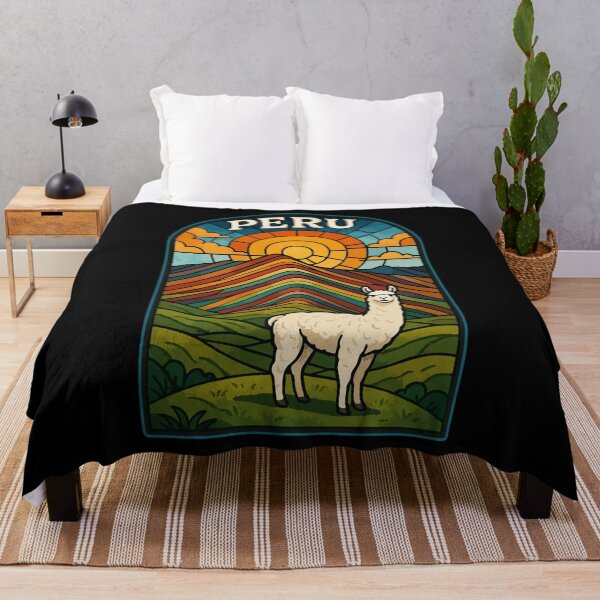 Item preview, Vinicunca Peru Llama Stained Glass Travel designed and sold by TomFrontierArt.