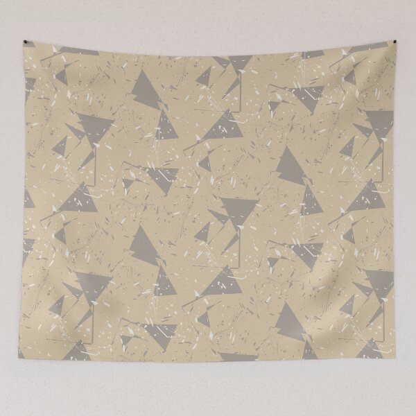 Item preview, Warm Neutral Triangles Sand Warm Gray designed and sold by Kreativa1.