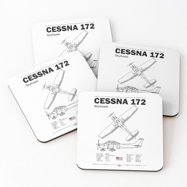Item preview, Cessna 172 Skyhawk Blueprint Poster Wall Art designed and sold by Justinian Matieu.