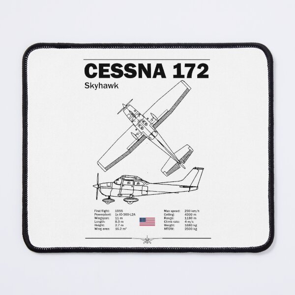 Item preview, Cessna 172 Skyhawk Blueprint Poster Wall Art designed and sold by Justinian Matieu.