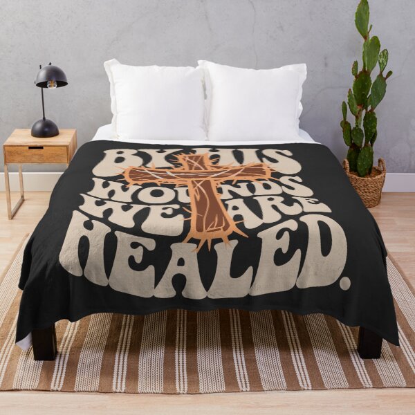 Item preview, Isaiah 53:5 By His Wounds We Are Healed Christian Cross Shirt designed and sold by HahaHandlesHub.