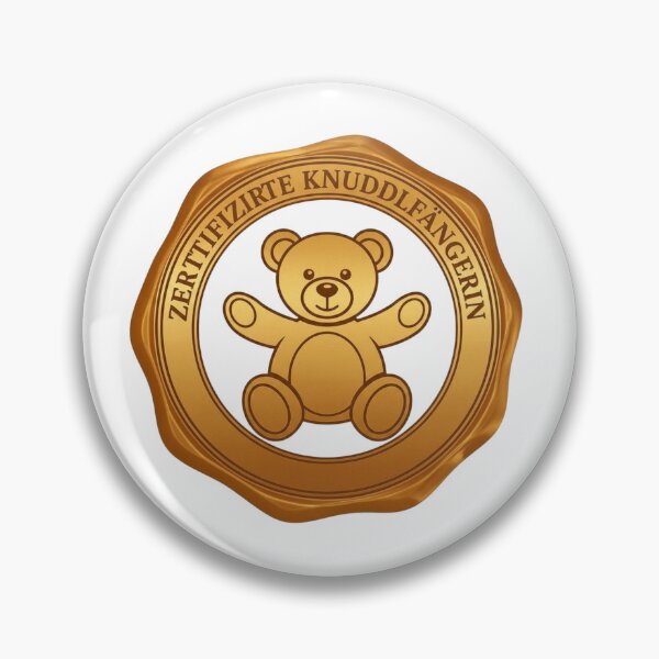 Item preview, Certified Cuddle Catcher Teddy Bear – Funny Mother's Day Gift for Mom | Cute Bear Badge Design designed and sold by CoolContent Factory.