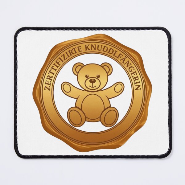 Item preview, Certified Cuddle Catcher Teddy Bear – Funny Mother's Day Gift for Mom | Cute Bear Badge Design designed and sold by CoolContent Factory.