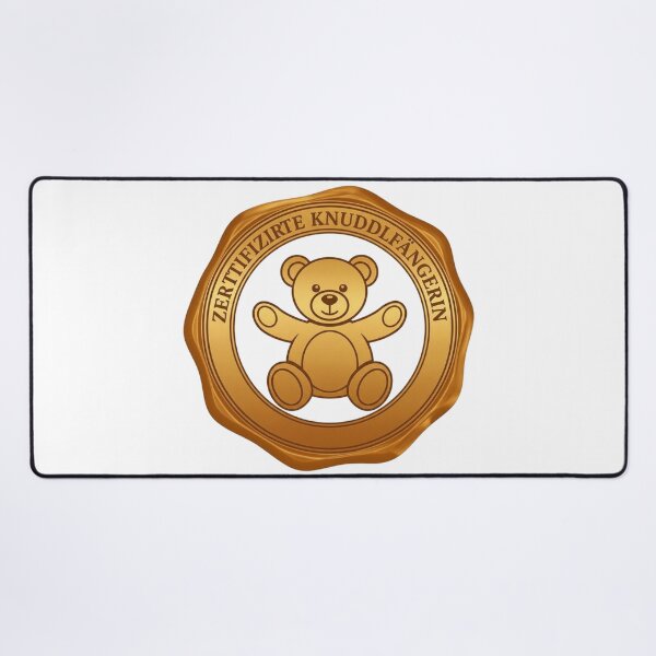 Item preview, Certified Cuddle Catcher Teddy Bear – Funny Mother's Day Gift for Mom | Cute Bear Badge Design designed and sold by CoolContent Factory.