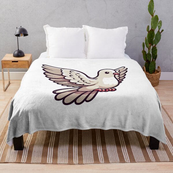 Item preview, A colorful, cartoon-style pigeon with outstretched wings, symbolizing freedom and peace. designed and sold by cave-canvas.
