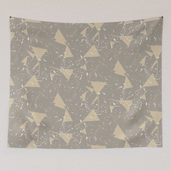 Item preview, Warm Neutral Triangles Warm Gray Sand designed and sold by Kreativa1.