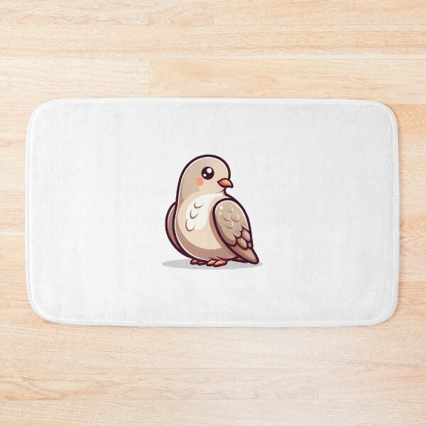 Item preview, Cute cartoon illustration of a cheerful beige bird with big eyes and a soft expression. designed and sold by cave-canvas.