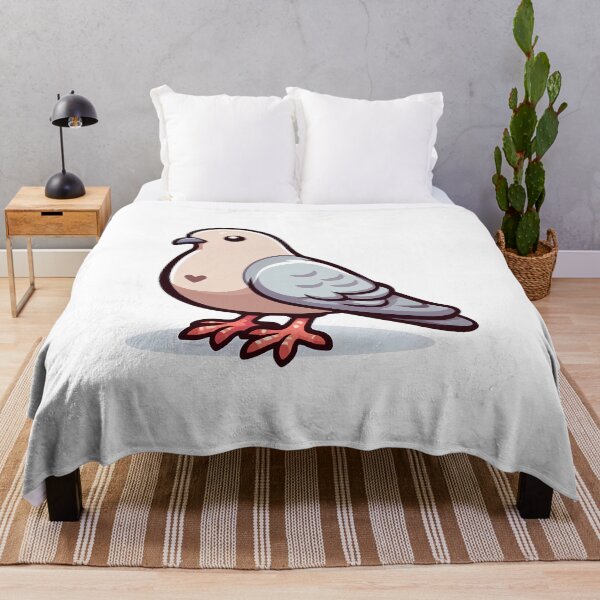 Item preview, Cute cartoon pigeon with a heart-shaped patch on its chest, perfect for kids' illustrations. designed and sold by cave-canvas.