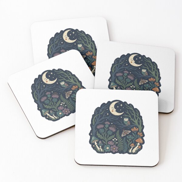 Item preview, Nighttime Woodland Creatures & Magical Plants designed and sold by okay-so.