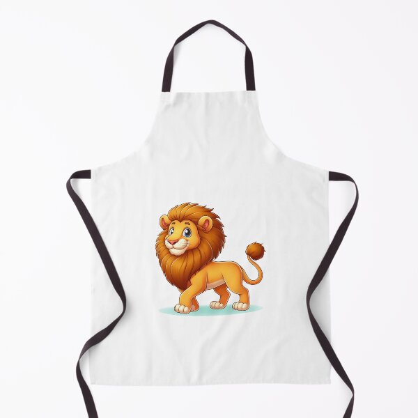 Item preview, A playful cartoon lion with a big mane, standing confidently with a cheerful expression. designed and sold by cave-canvas.