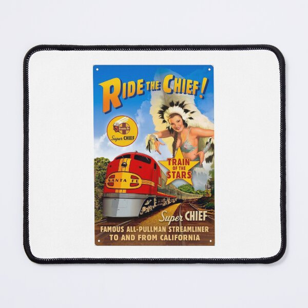 Item preview, Vintage Santa Fe Super Chief Streamliner Travel Poster Art designed and sold by CharlieDesings.