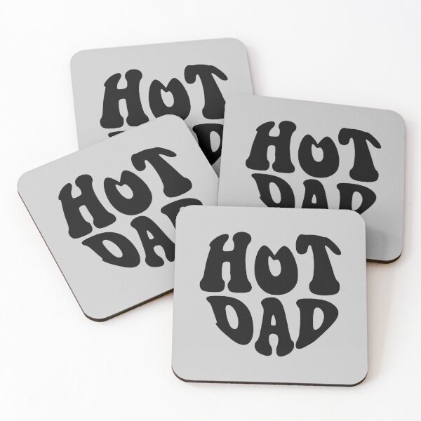 Item preview, Hot Dad Black Heart Wavy Typography designed and sold by WAMTEES.