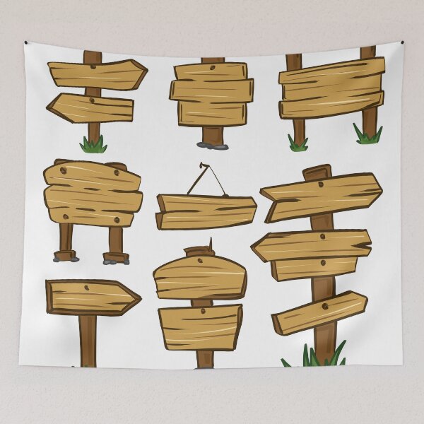 Item preview, Cartoon Wooden Signposts & Direction Arrows Set designed and sold by LYAN-STORE.