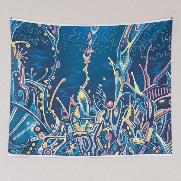 Item preview, Futuristic underwater biomechanical landscape designed and sold by LucianStanica.