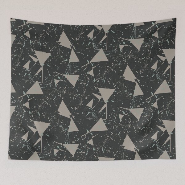 Item preview, Warm Neutral Triangles Charcoal Warm Gray designed and sold by Kreativa1.