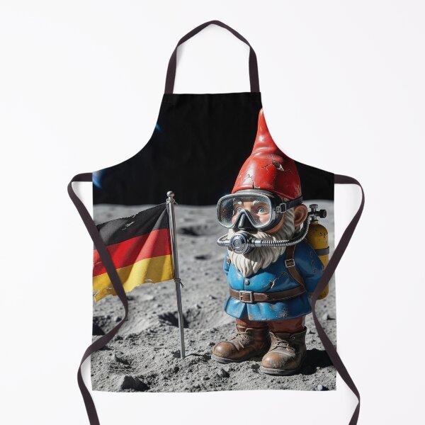 Item preview, Gnome Plants German Flag on the Moon designed and sold by Tridentulus.