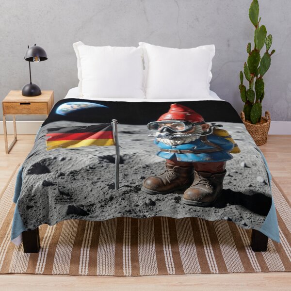 Item preview, Gnome Plants German Flag on the Moon designed and sold by Tridentulus.