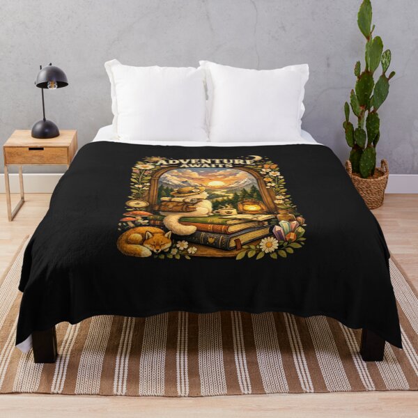 Item preview, Adventure Awaits – Cozy Cottagecore Cat Exploring Nature designed and sold by HubCreates.