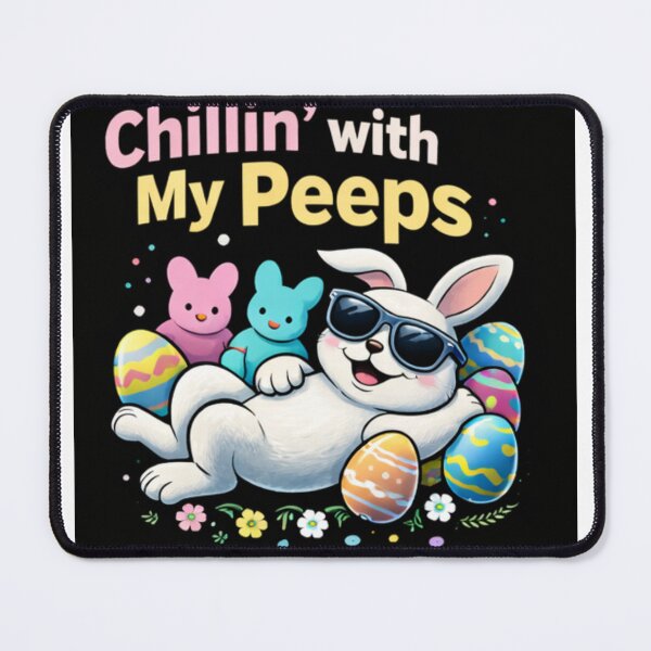 Item preview, Chillin With My Peeps Funny Easter Bunny Cute Easter Design designed and sold by bloomandbeads.eu.