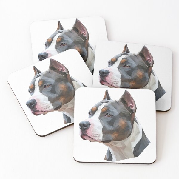 Item preview, Modern Geometric Pit Bull Terrier Portrait designed and sold by Lake & Loyal.