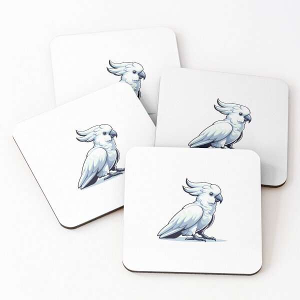 Item preview, A beautifully illustrated white parrot with a distinctive crest sitting gracefully. designed and sold by cave-canvas.