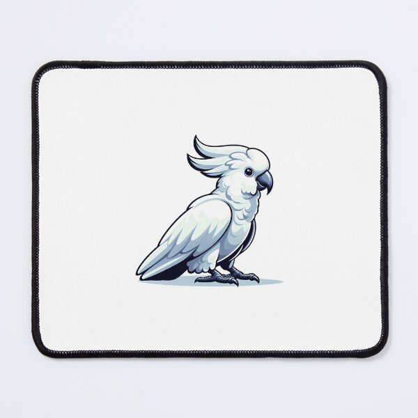 Item preview, A beautifully illustrated white parrot with a distinctive crest sitting gracefully. designed and sold by cave-canvas.