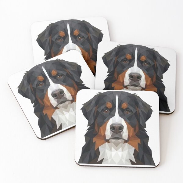 Item preview, Geometric Bernese Mountain Dog Portrait designed and sold by Lake & Loyal.