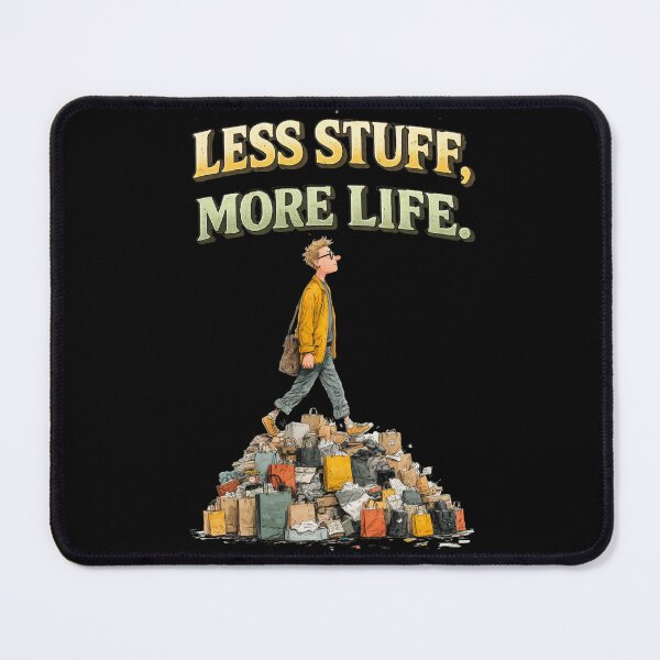 Item preview, Less Stuff More Life Minimalist Quote designed and sold by rocknrollstyles.