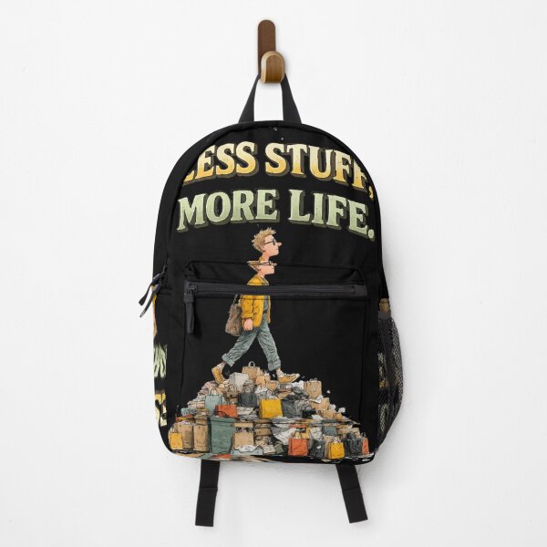 Item preview, Less Stuff More Life Minimalist Quote designed and sold by rocknrollstyles.