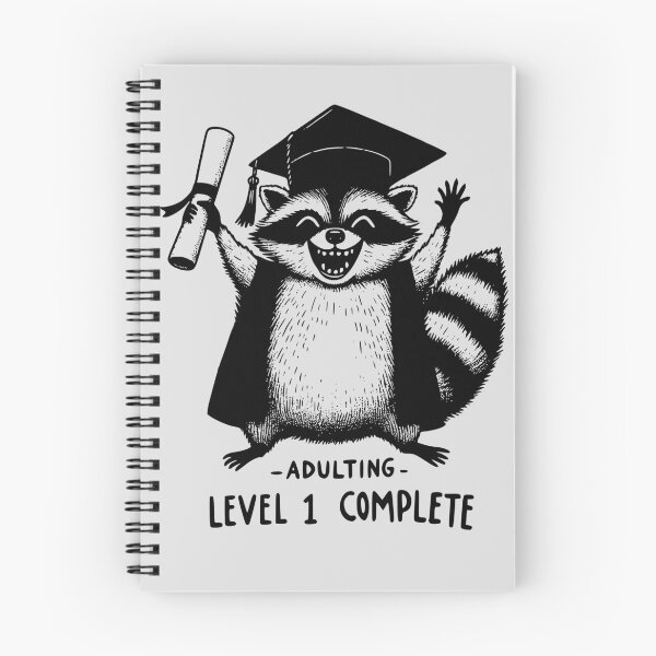 Item preview, Funny Raccoon Graduation Adulting Level 1 Complete Achievement designed and sold by Testarossi Designs.